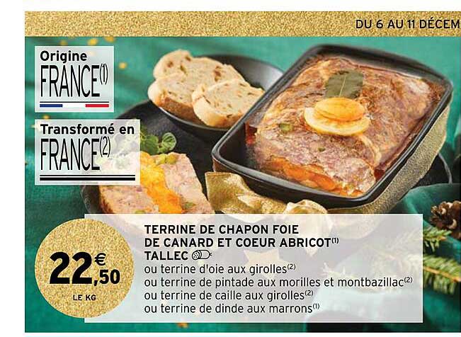 terrine de chapon foie de canard et cœur abricot tallec
