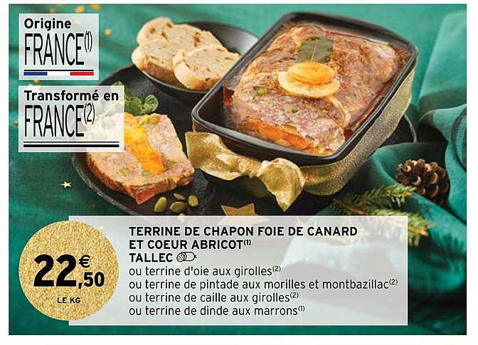 terrine de chapon foie de canard et cœur abricot tallec