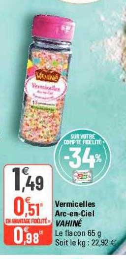 vermicelles arc-en-ciel vahiné