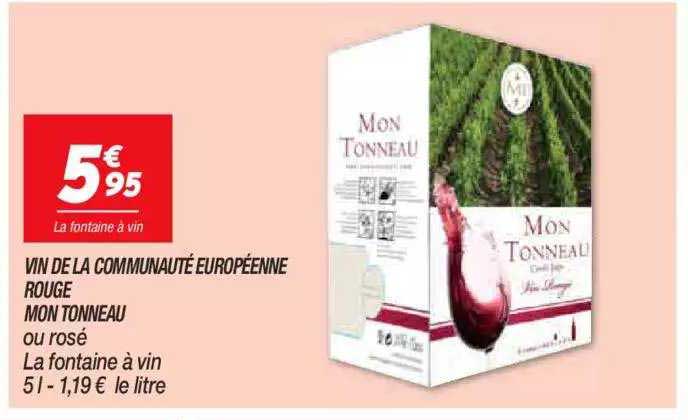 vin de la communauté européenne rouge mon tonneau