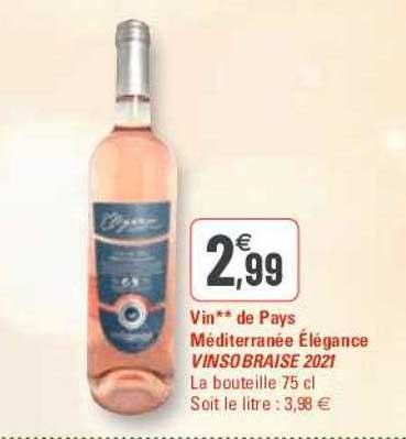 Vin De Pays Méditerranée élégance Vinsobraise 2021