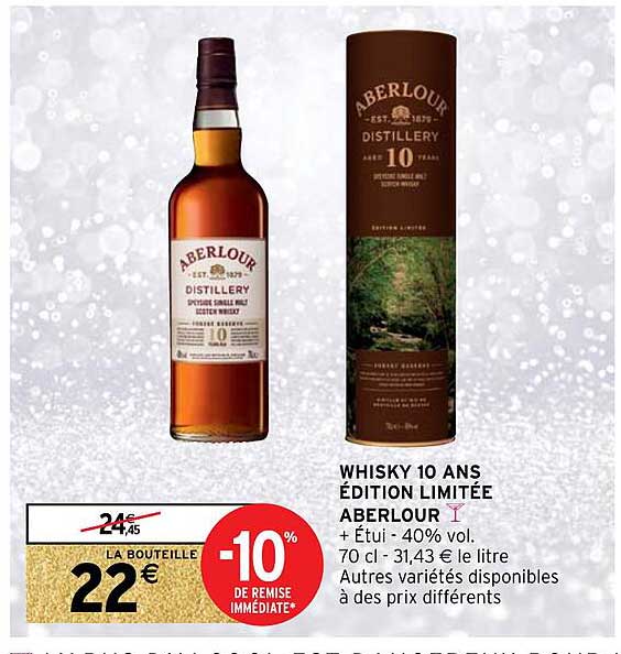 whisky 10 ans édition limitée aberlour
