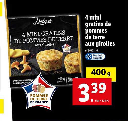 4 mini gratins de pommes de terre aux girolles