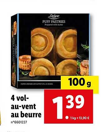 4 vol-au-vent au beurre