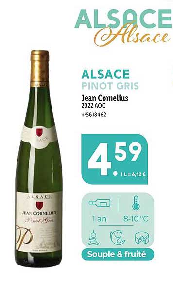 alsace pinot gris jean cornelius 2022 aoc