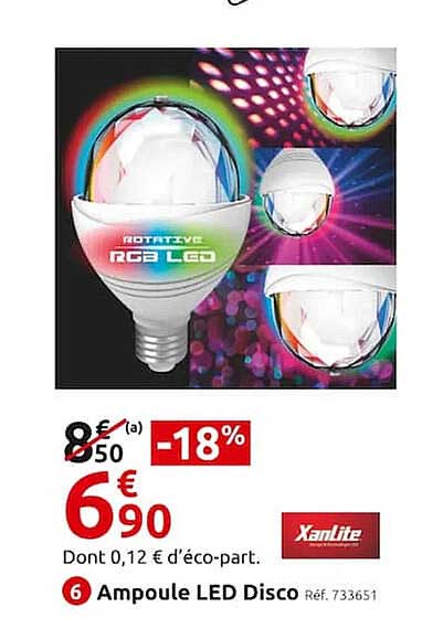ampoule led disco xanlite