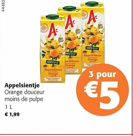 Appelsientje Orange Douceur Moins De Pulpe