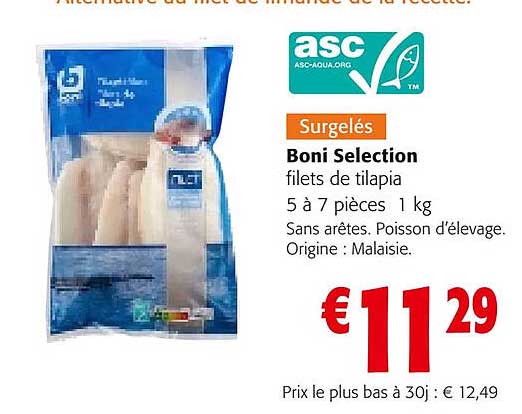 Boni Selection Filets De Tilapia