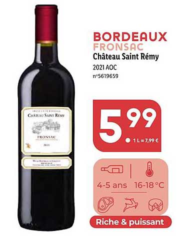 bordeaux fronsac château saint rémy 2021 aoc