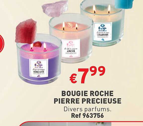 bougie roche pierre précieuse