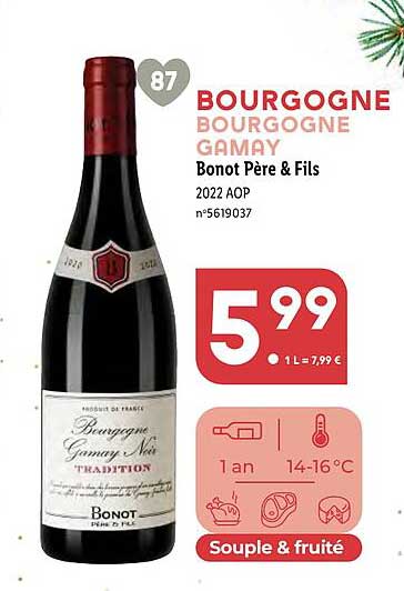 Bourgogne Gamay Bonot Père & Fils 2022 Aop