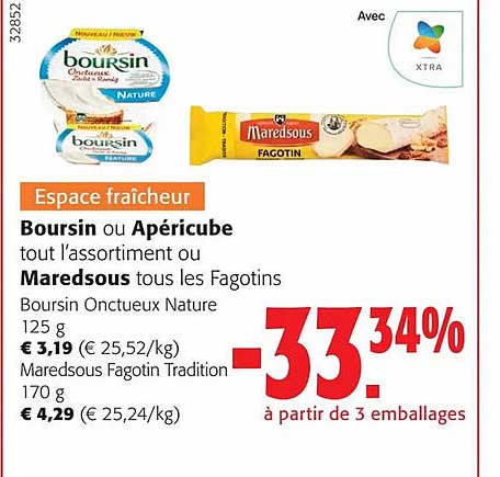 boursin ou apéricube tout l'assortiment ou maredsous tous les fagotins