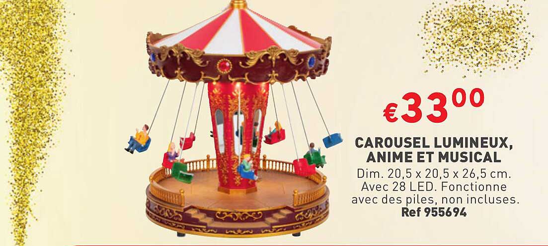 carousel lumineux, anime et musical