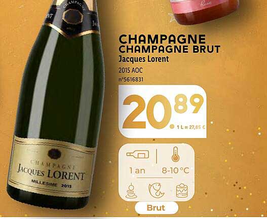 champagne brut jacques lorent 2015 aoc