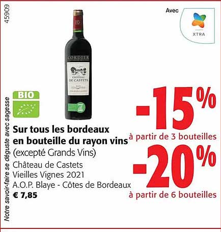 château de castets vieilles vignes 2021 a.o.p. blaye - côtes de bordeaux