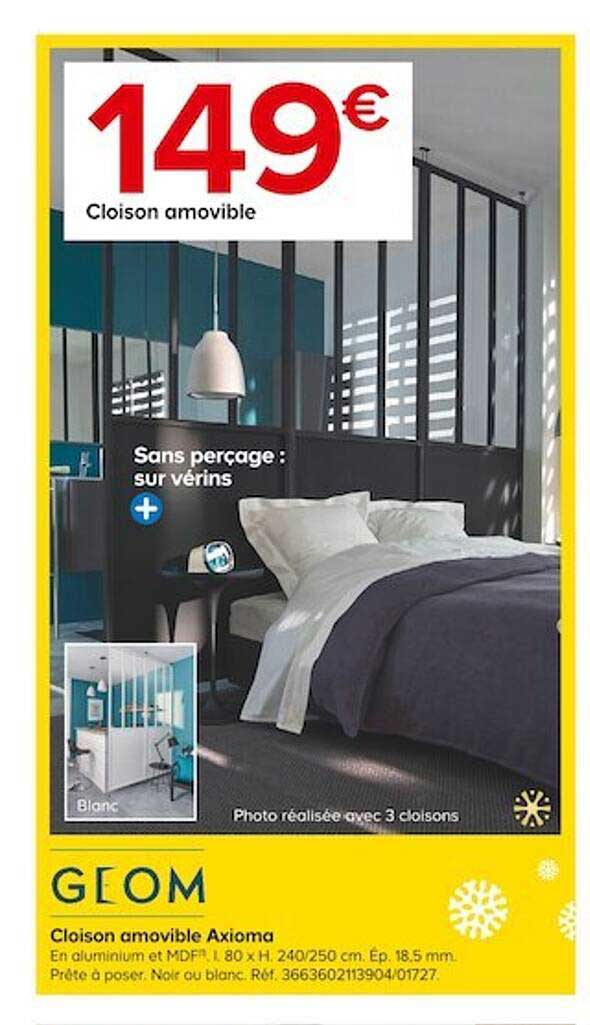 cloison amovible axioma geom