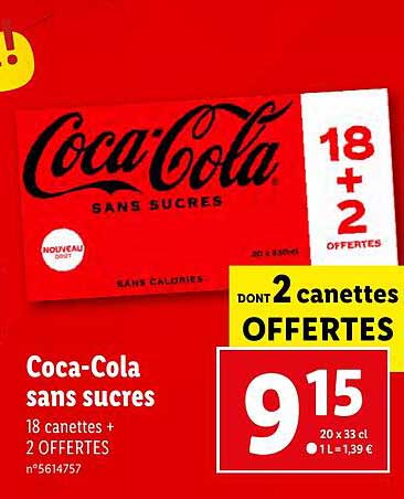 coca-cola sans sucres