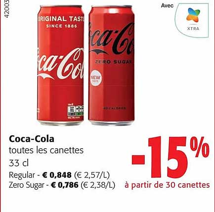 coca-cola toutes les canettes