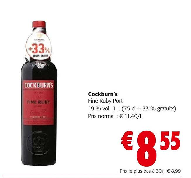 cockburn's fine ruby port 19% vol