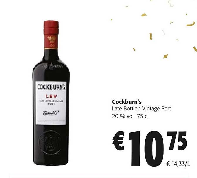 cockburn's late bottled vintage port 20% vol