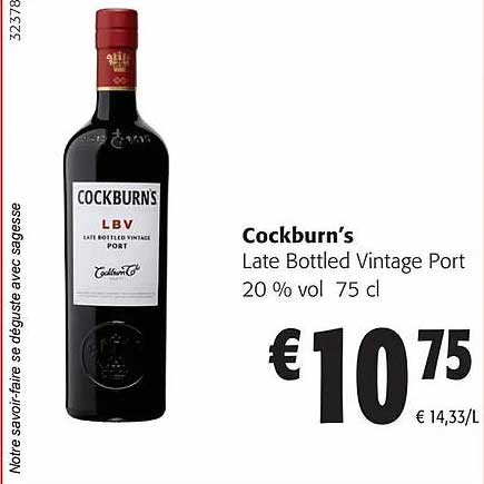 cockburn's late bottled vintage port