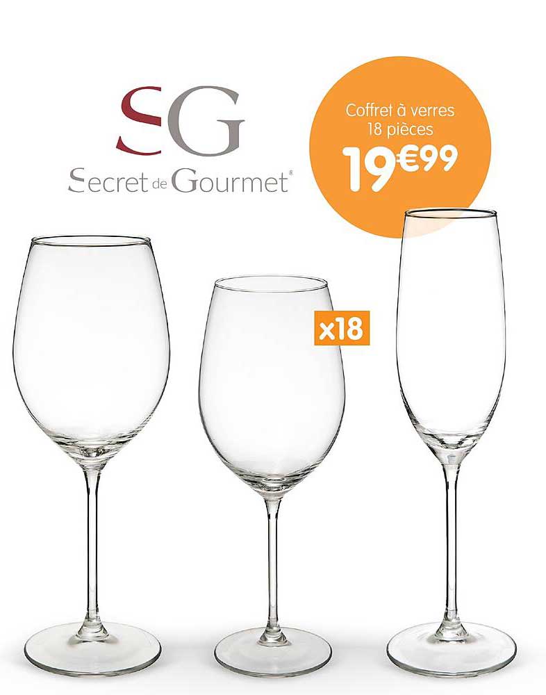 Coffret à Verres 18 Pièces