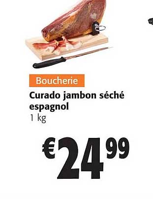 curado jambón séché espagnol