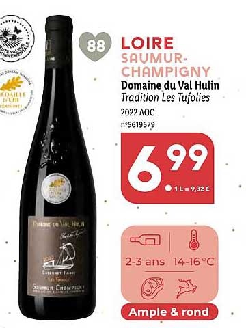 domaine du val hulin tradition les tufolies 2022 aoc