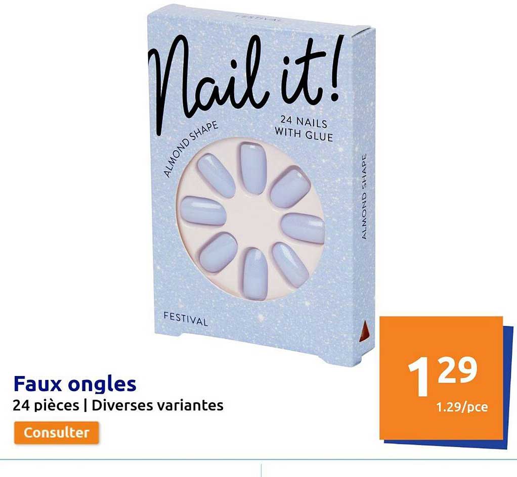 Faux Ongles 24 Pièces
