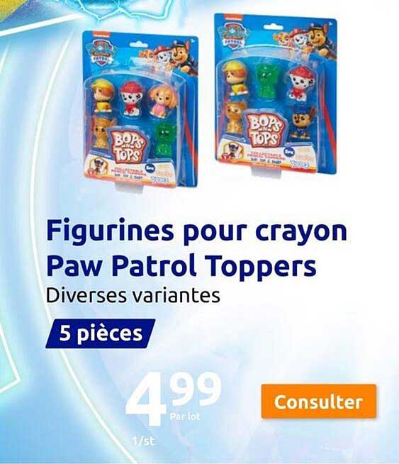 figurines pour crayon paw patrol toppers