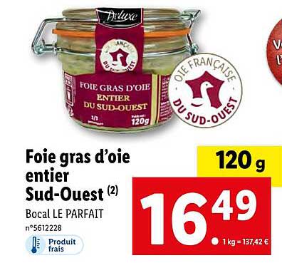 foie gras d'oie entier sud-ouest