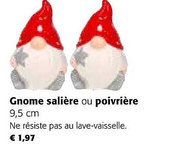 gnome salière ou poivrière