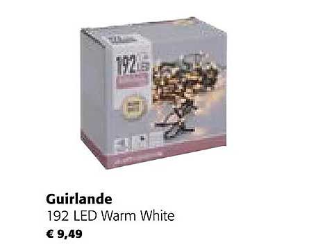 guirlande 192 led warm white