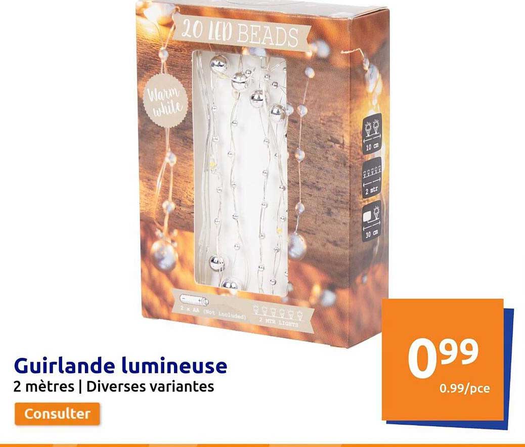 guirlande lumineuse 2 mètres