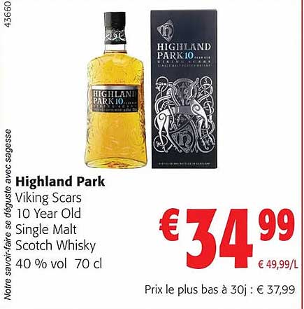 highland park viking scars 10 year old single malt scotch whisky