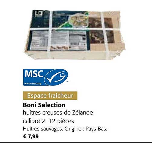 huîtres creusés de zélande boni sélection