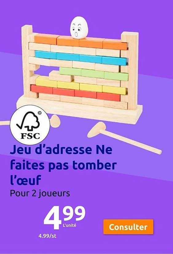 jeu d'adresse ne faites pas tomber l'œuf
