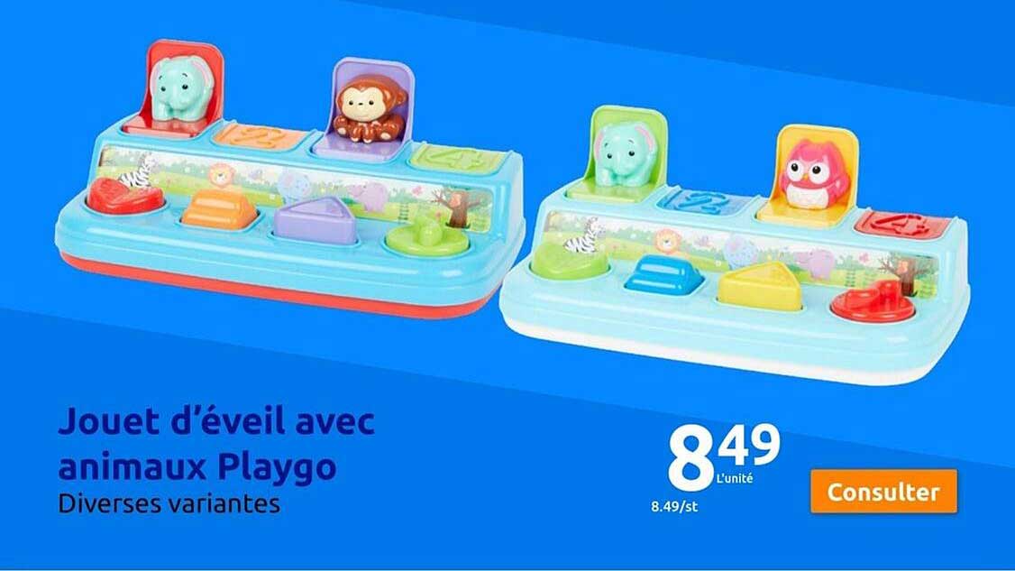 jouet d'éveil avec animaux playgo