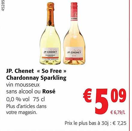 jp chenet «so free» chardonnay sparkling