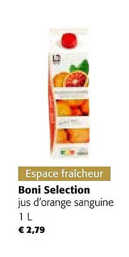 jus d'orange sanguine boni sélection