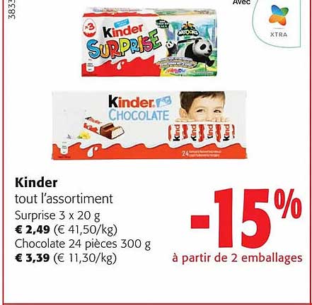 Kinder Tout L'assortiment Surprise Chocolat