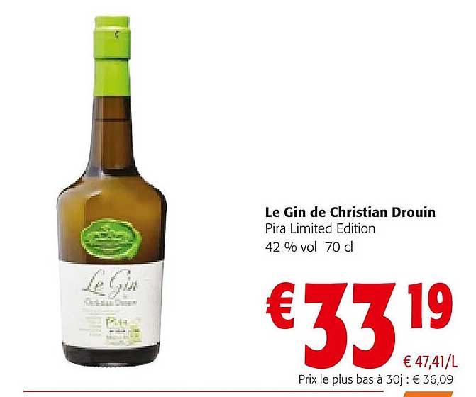 le gin de christian drouin pira limited édition 42% vol