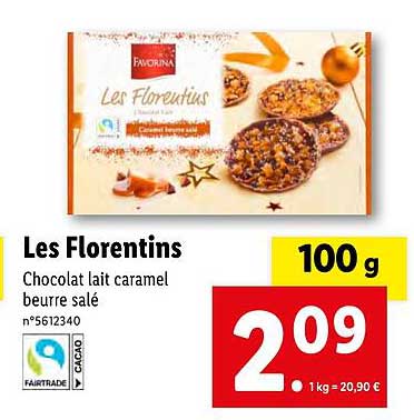 les florentins chocolat lait caramel beurre salé