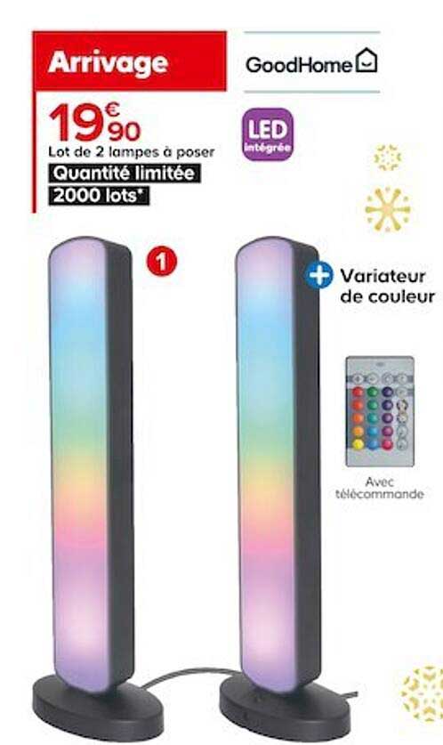 lot de 2 lampes à poser goodhome