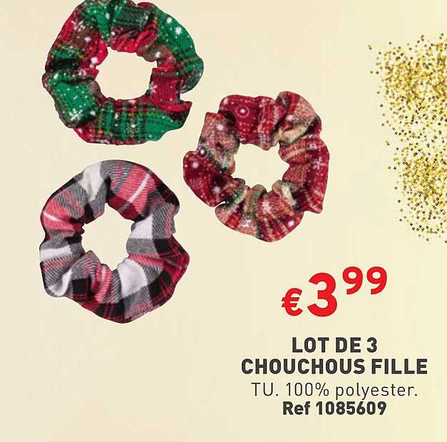 lot de 3 chouchous fille