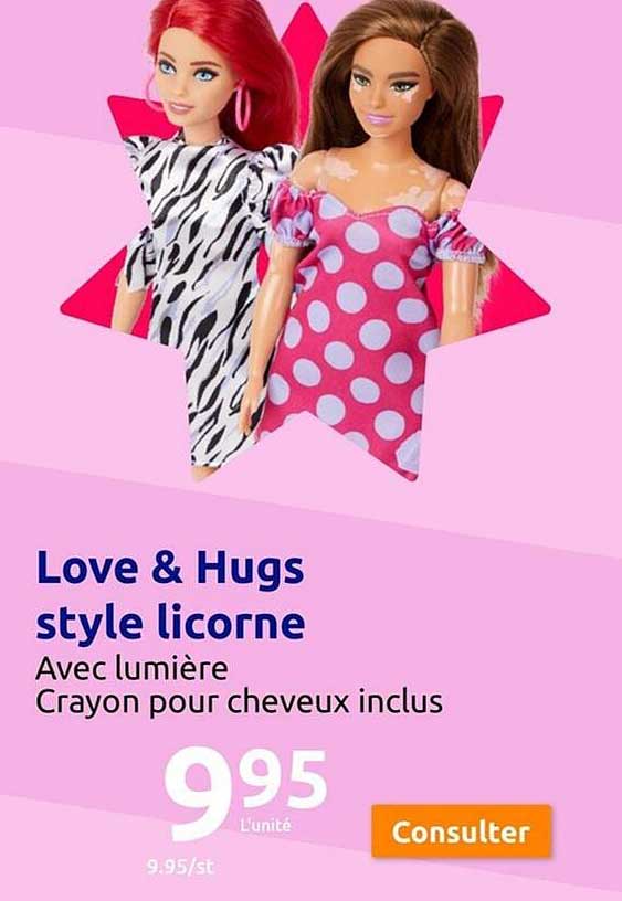 love & hugs style licorne