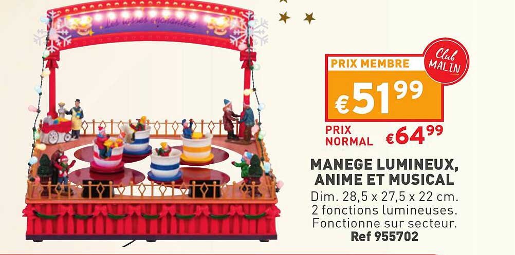 manege lumineux, anime et musical