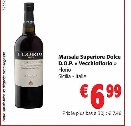marsala superiore dolce d.o.p. «vecchioflorio» florio sicilia - italie