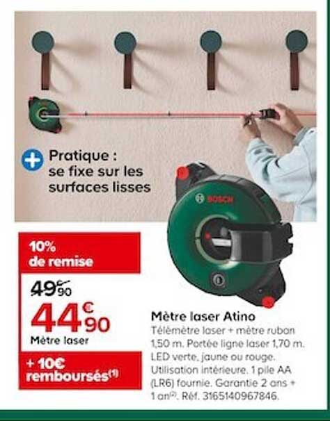 mètre laser atino bosch
