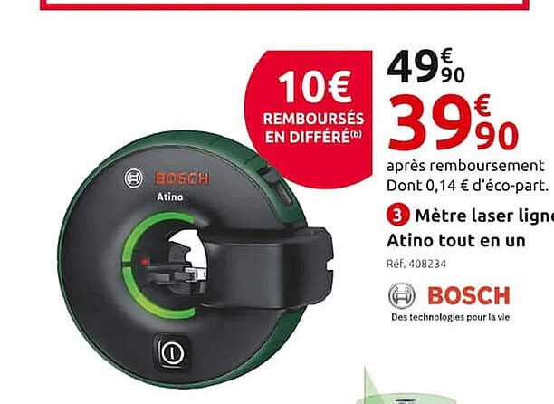 mètre laser ligne atino tout en un bosch